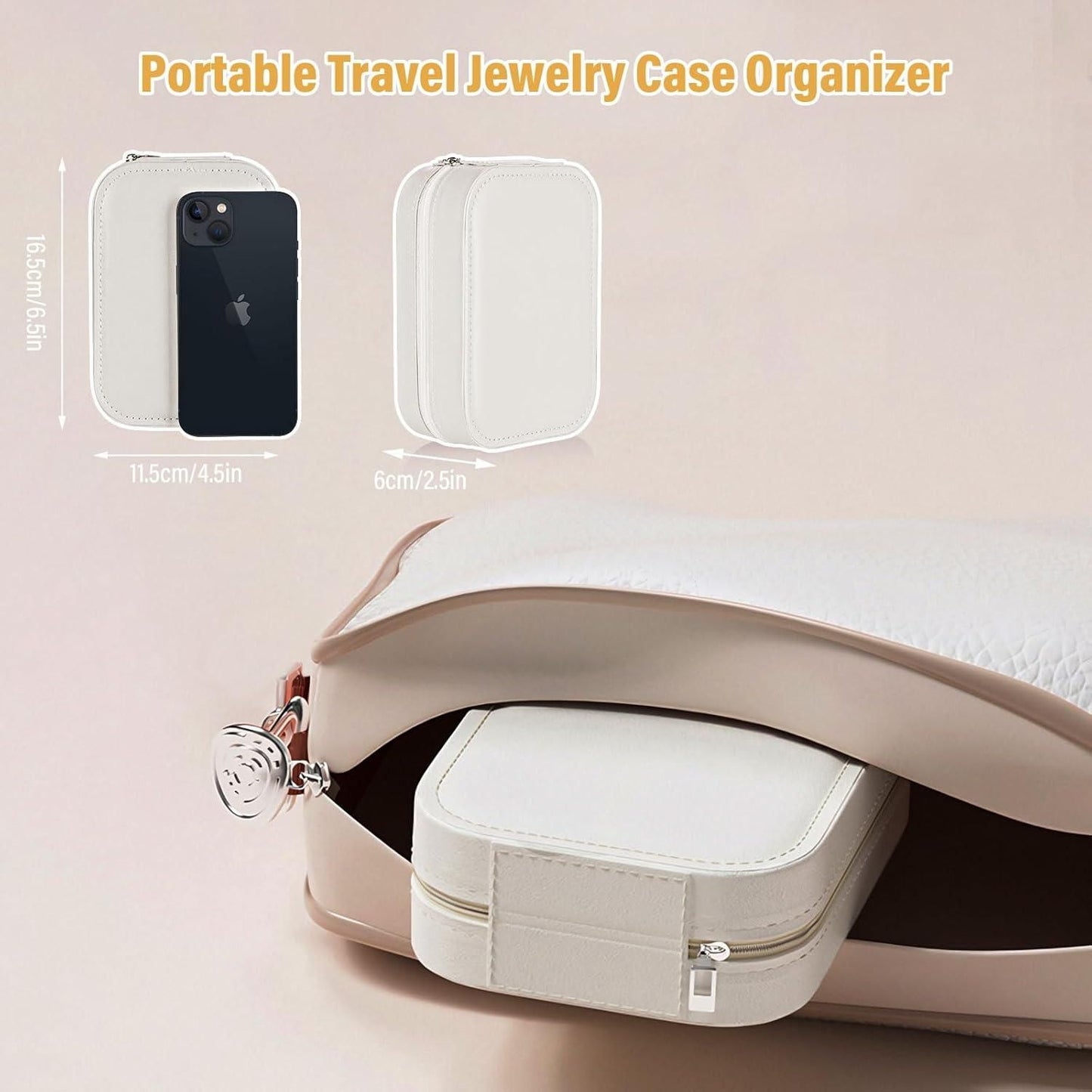 White Jewelry Box with LED Mirror piqnsv-2x