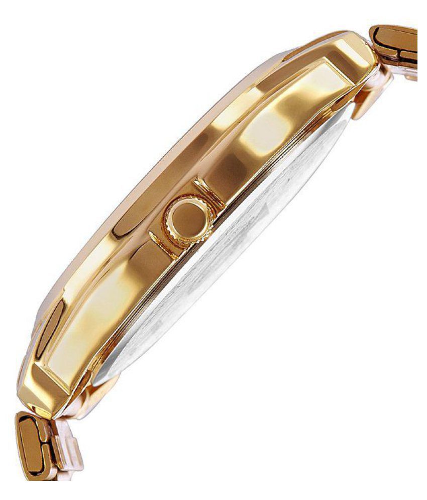 STYLISH TITAN ANALOG WATCH WITH DAY & DATE - GOLDEN piqnsv-2x