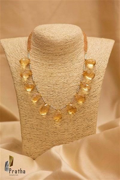 Citrine Drops Mala Pratha the jewellery studio pune