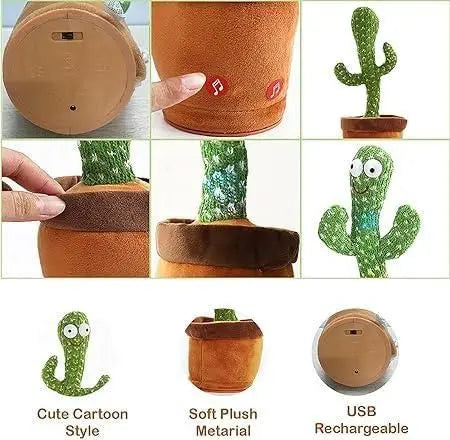 LED Musical Dancing & Mimicry Cactus Toy piqnsv-2x