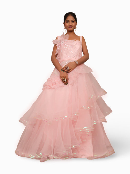 Gown with Beads & Sequin by Shreekama Shreekama