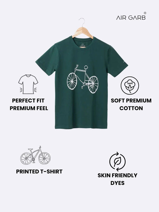Cotton Printed T-shirt for Men and Women - Cycle AIR GARB PRIVATE LIMITED